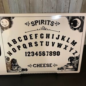Magenta Ouija cheese serving plate Halloween